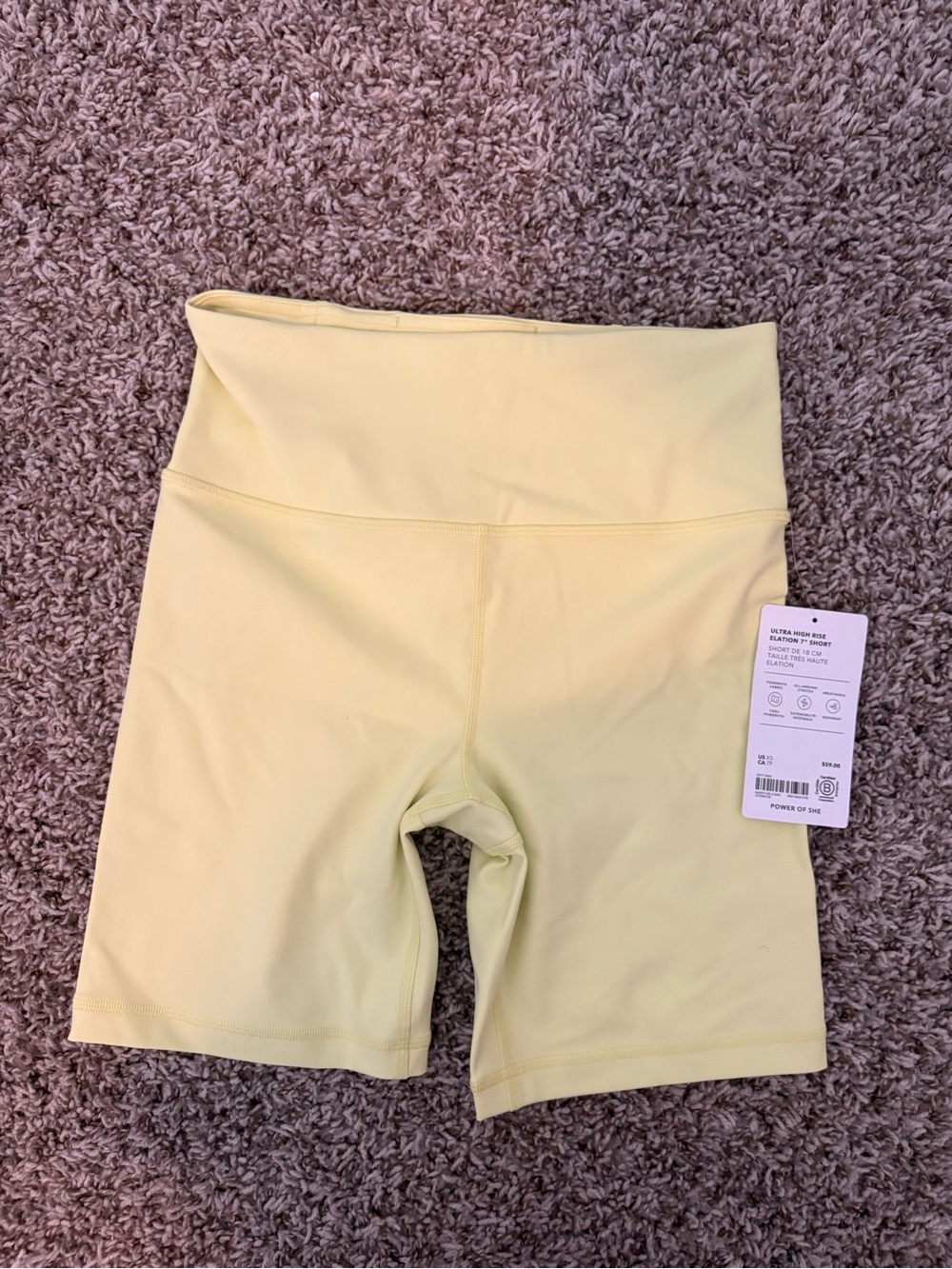 Athleta bright Yellow High-Rise Bike Shorts
